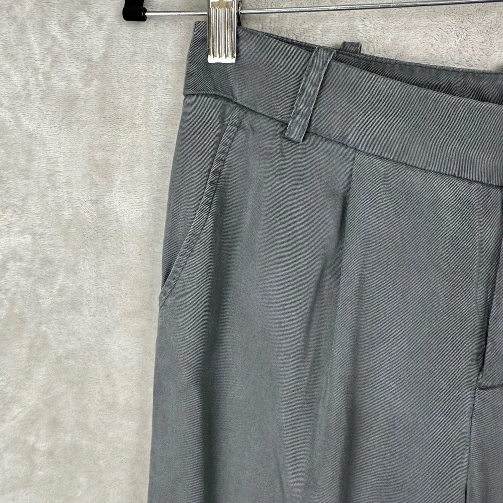 Free People Pants Womens 0 Gray Jogger Cropped Trouser Pleated Front Pockets